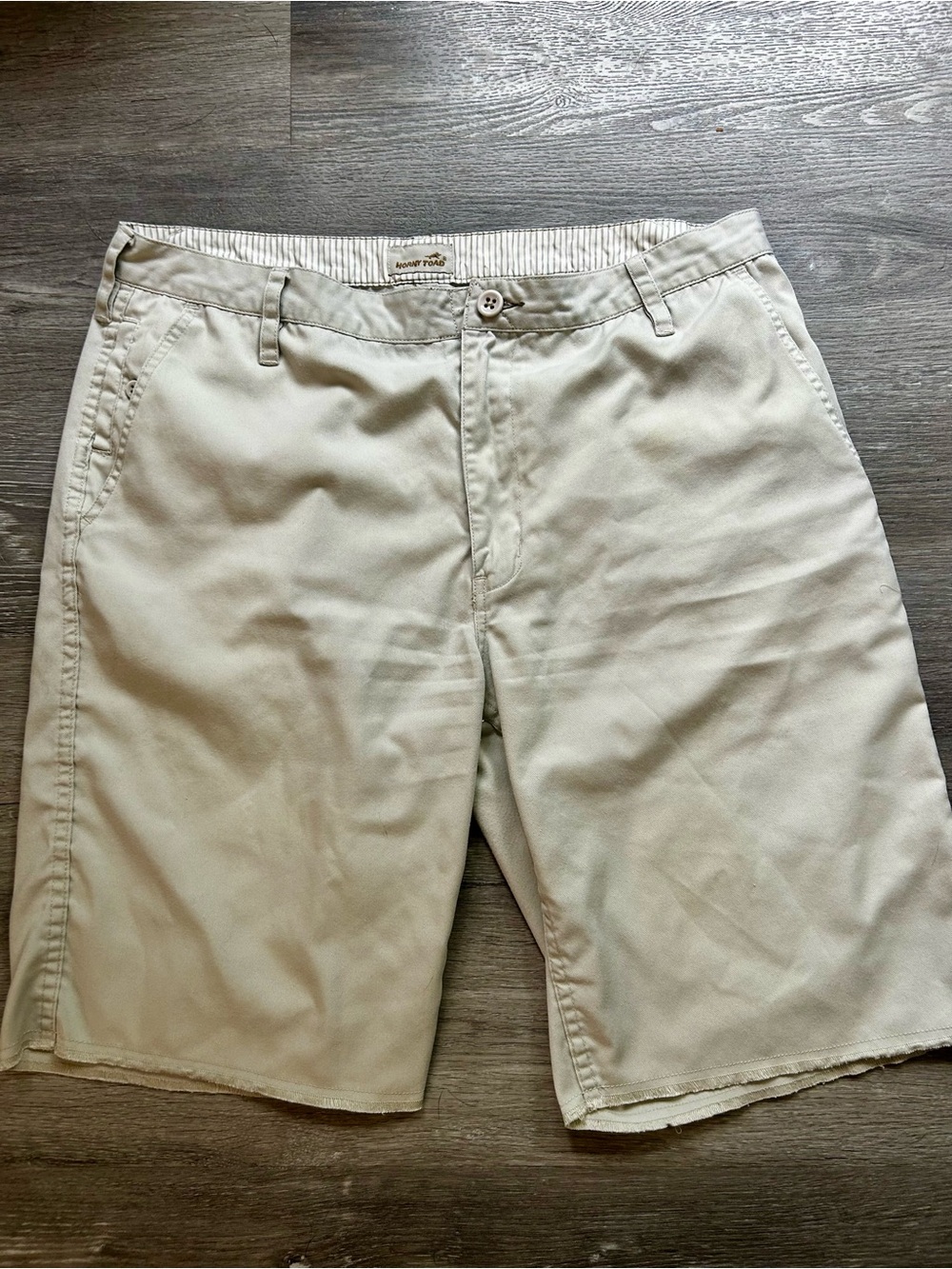 Horny Toad Men's Classic Cotton Chino Shorts - Cream Waist 36 Inseam 12 inch